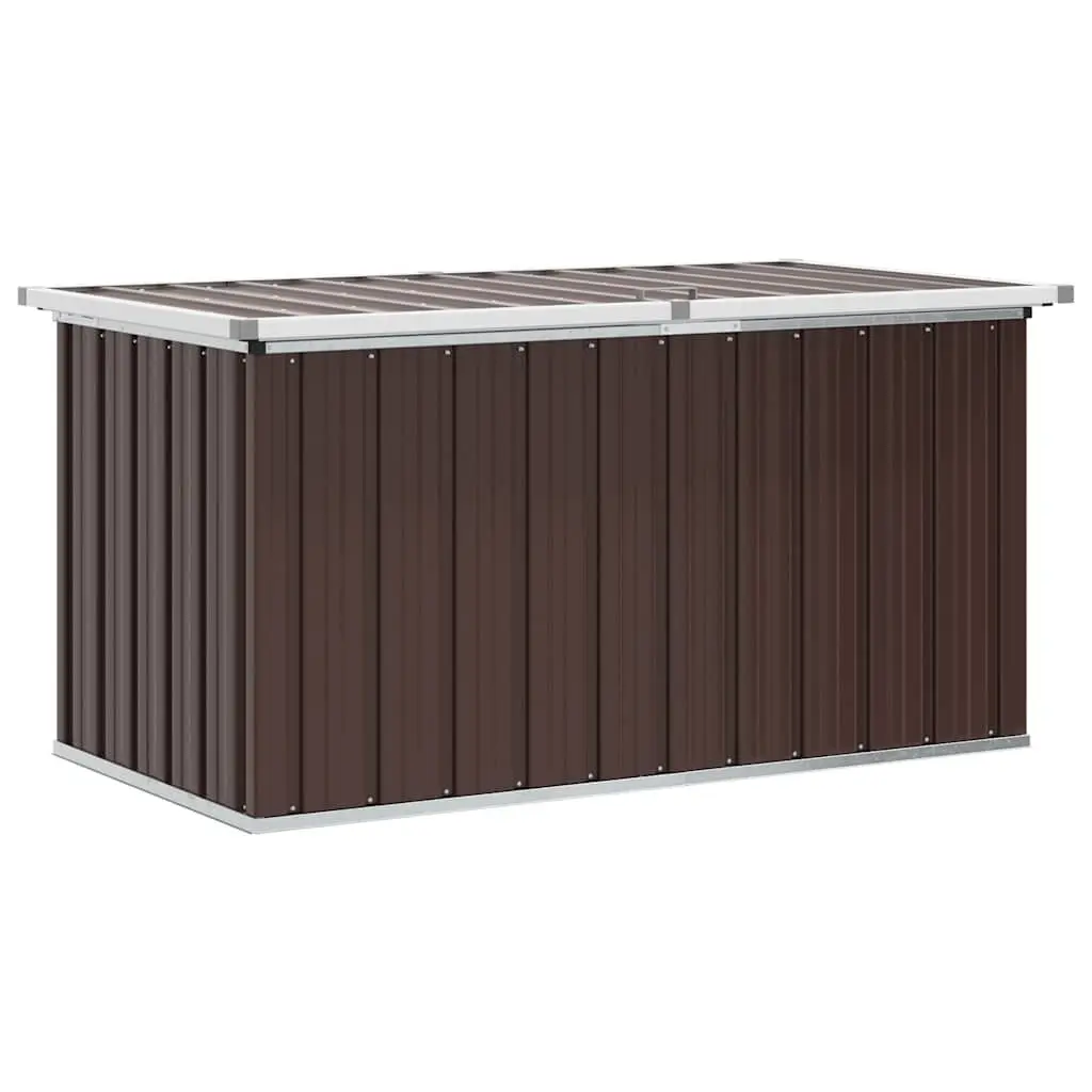 Brown Steel Garden Storage Box for Outdoor Use