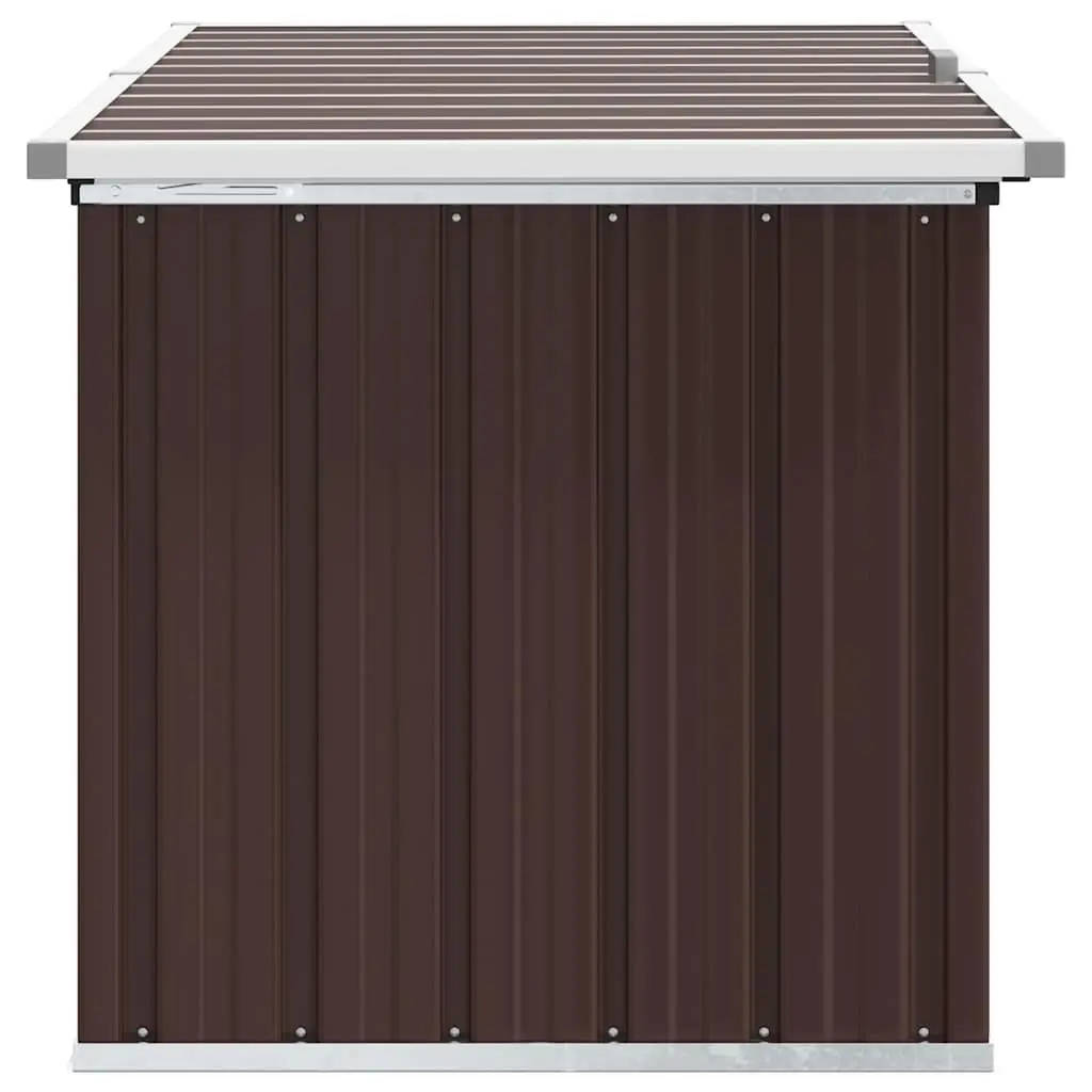 Brown Steel Garden Storage Box for Outdoor Use