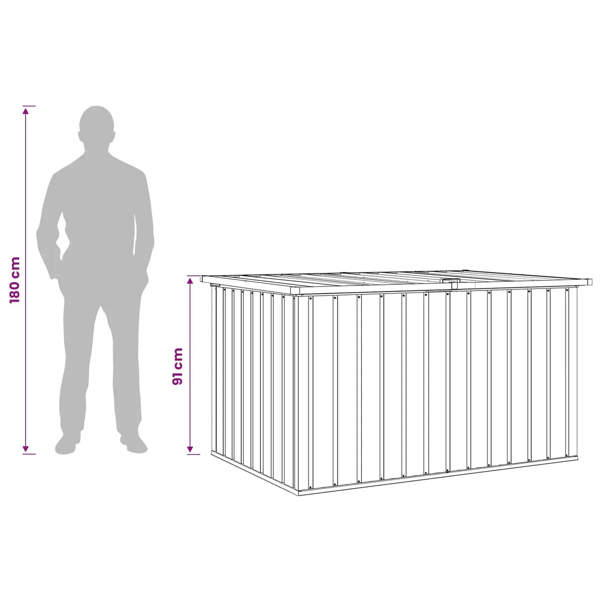 Garden Storage Box 149x99x93cm for Outdoor Use