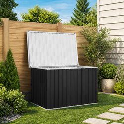 Durable Anthracite Garden Storage Box for Outdoor Needs