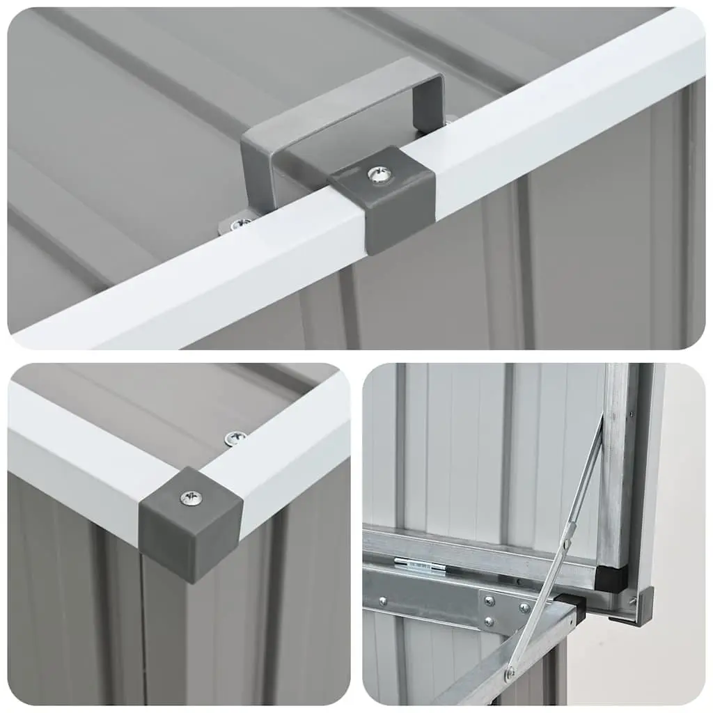 Storage Box Galvanised Steel 171x99x93cm Grey