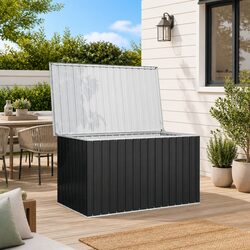 Durable Anthracite Garden Storage Box for Outdoor Use
