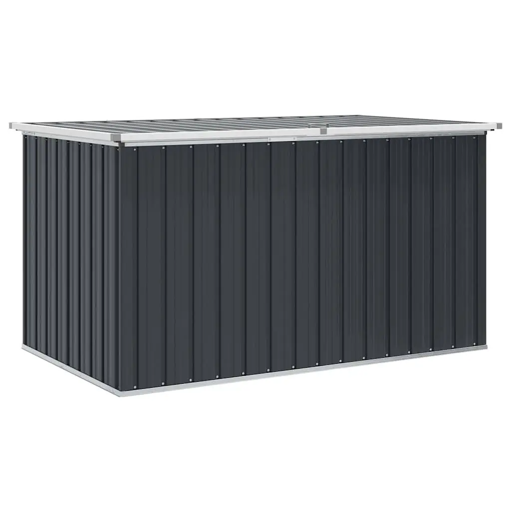Garden Storage Box Galvanised Steel 171 x 99 x 93 cm Anthracite Outdoor Patio Deck Furniture Organizer Container