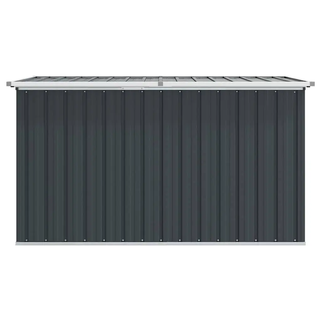 Garden Storage Box Galvanised Steel 171 x 99 x 93 cm Anthracite Outdoor Patio Deck Furniture Organizer Container