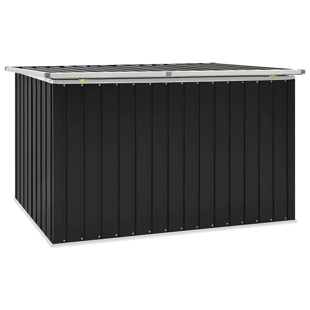 Garden Storage Box Galvanised Steel 171 x 99 x 93 cm Anthracite Outdoor Patio Deck Furniture Organizer Container