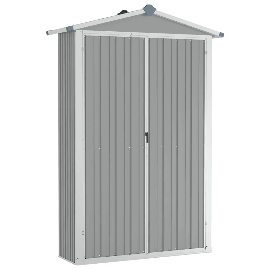 Garden Shed Galvanised Steel Grey 116L x 45W x 175H cm