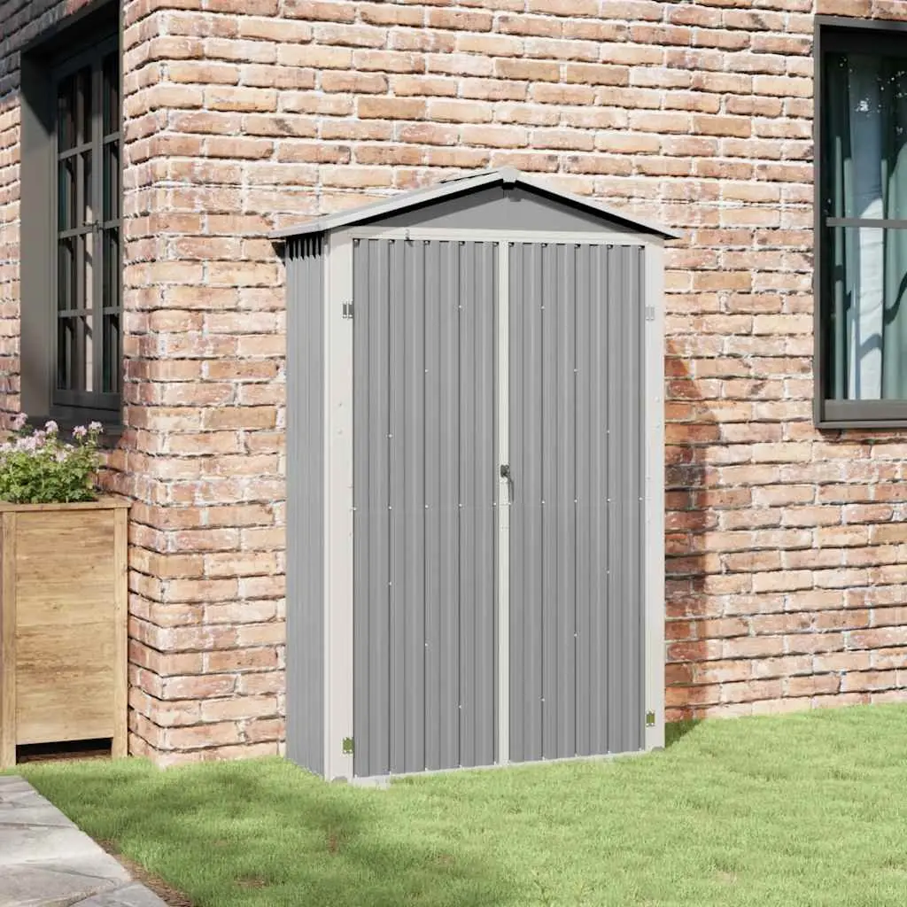 Garden Shed Galvanised Steel Grey 116L x 45W x 175H cm