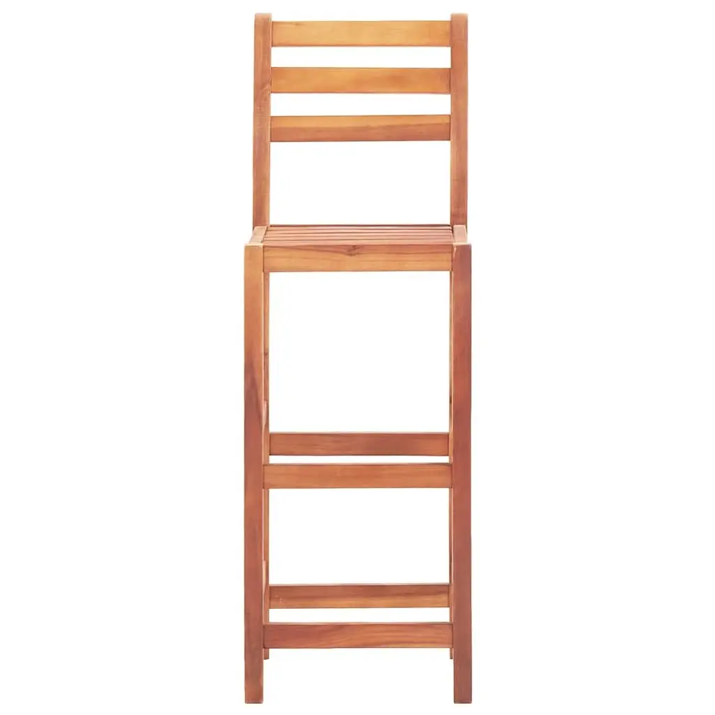 4-Piece Wooden Bar Stool Set with Backrest