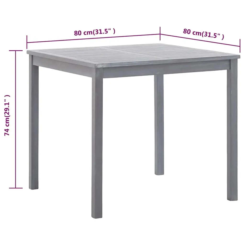 Square Wooden Dining Table for Outdoor Use