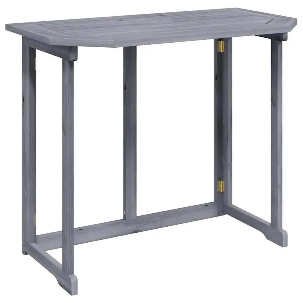 Folding Balcony Table in Grey Wash Finish