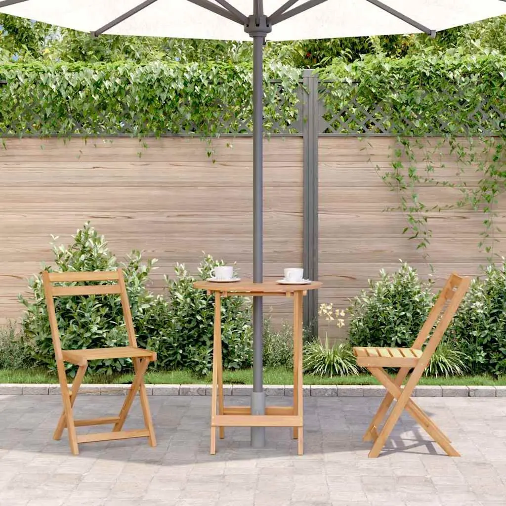 Folding Garden Dining Table Acacia Wood 60x75cm Brown