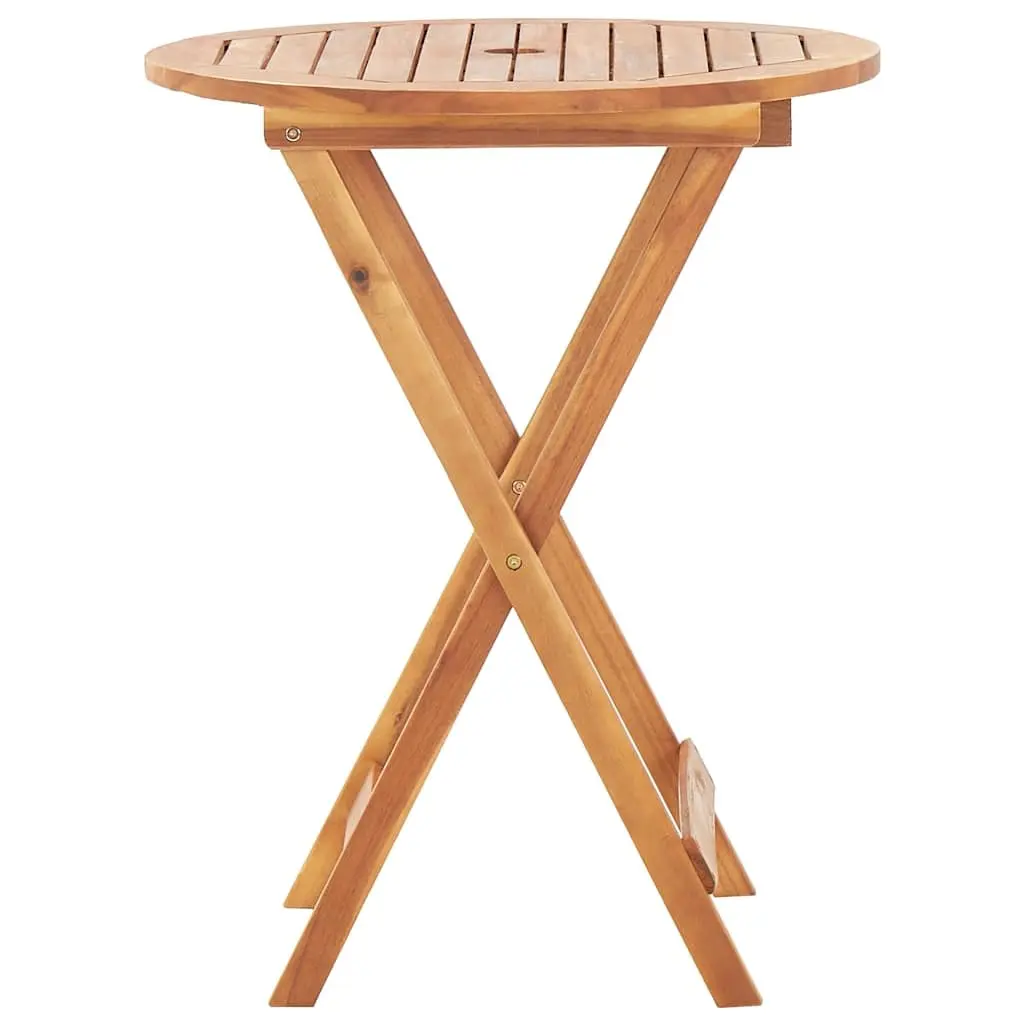 Folding Garden Dining Table Acacia Wood 60x75cm Brown