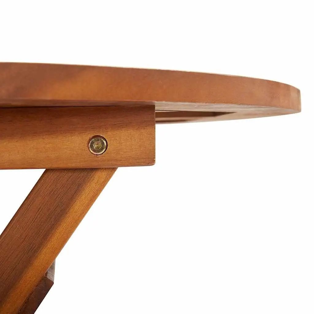 Folding Garden Dining Table Acacia Wood 60x75cm Brown