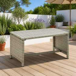 Beige Outdoor Coffee Table for Garden and Patio Use