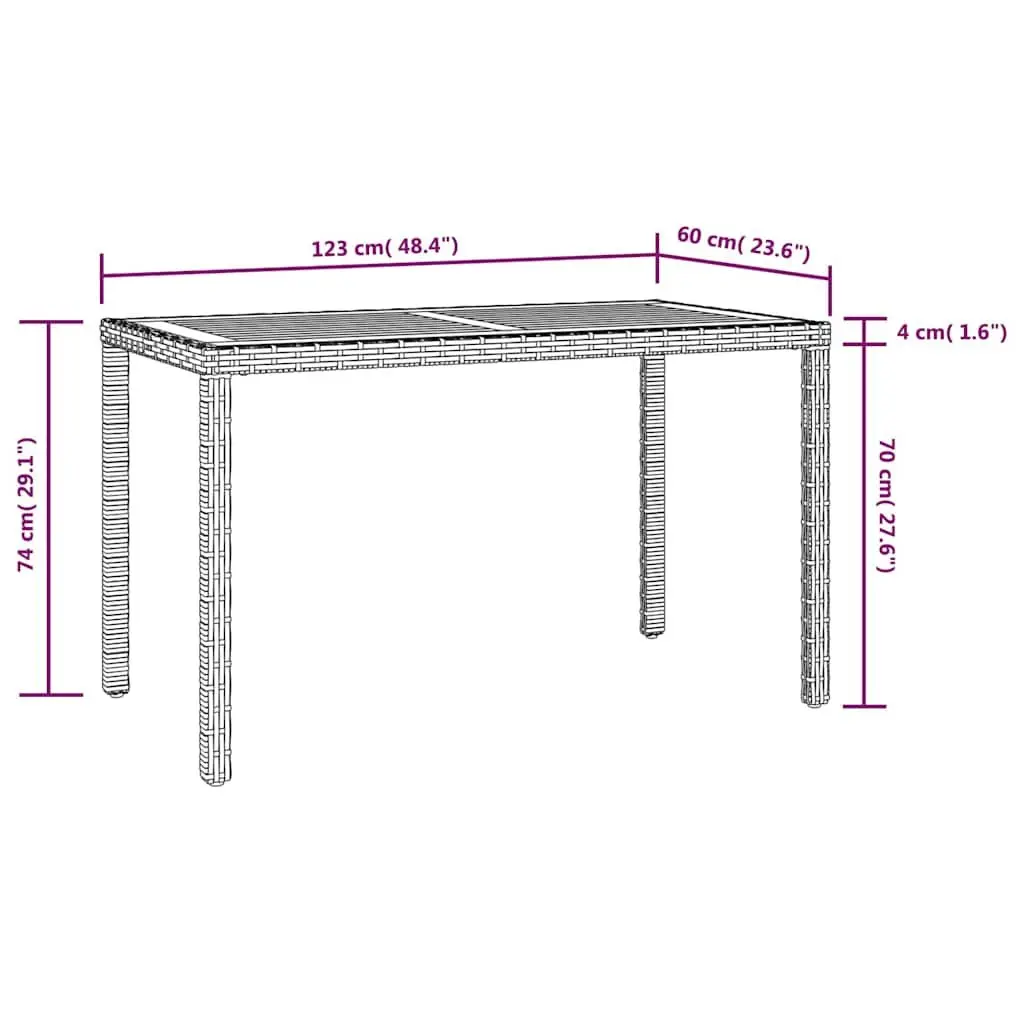 Outdoor Table for Patio and Garden Use