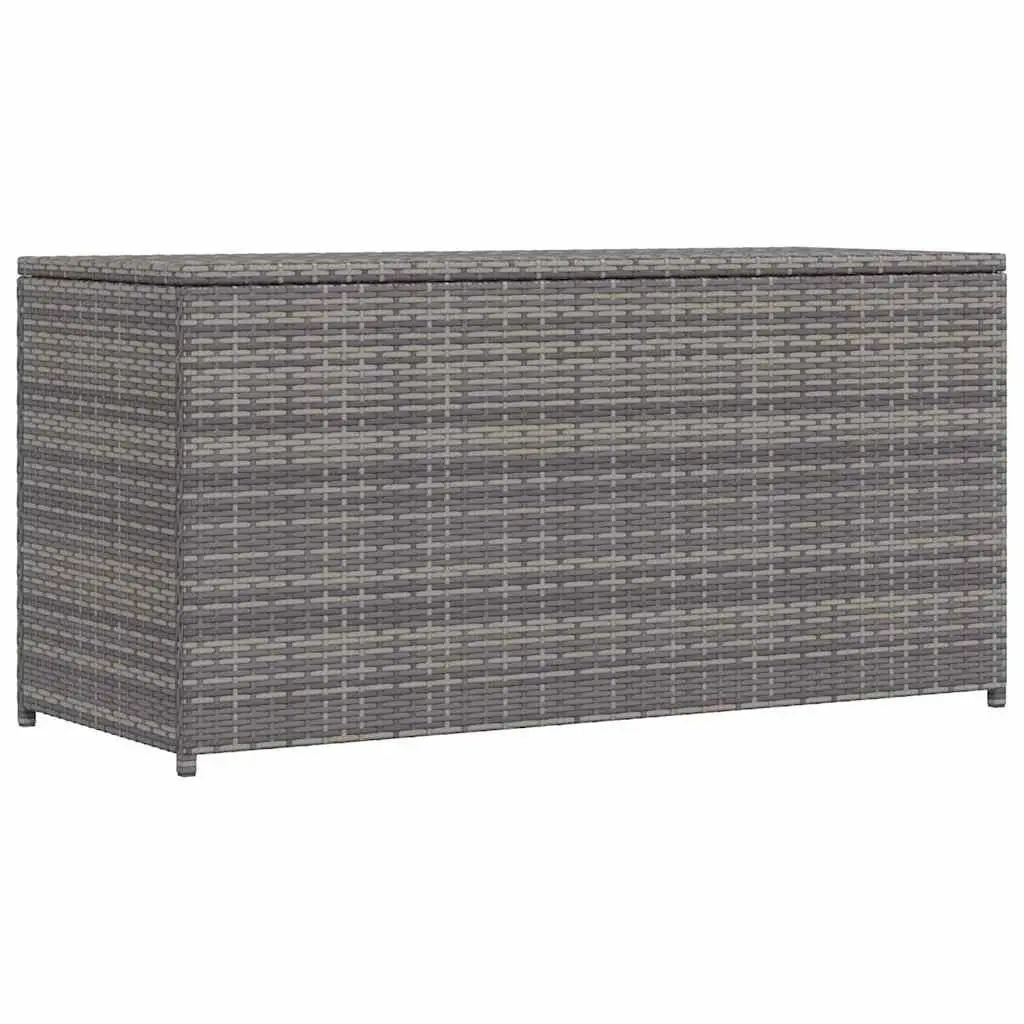 Garden Storage Box PE Rattan 120x50x60cm Grey Outdoor Furniture