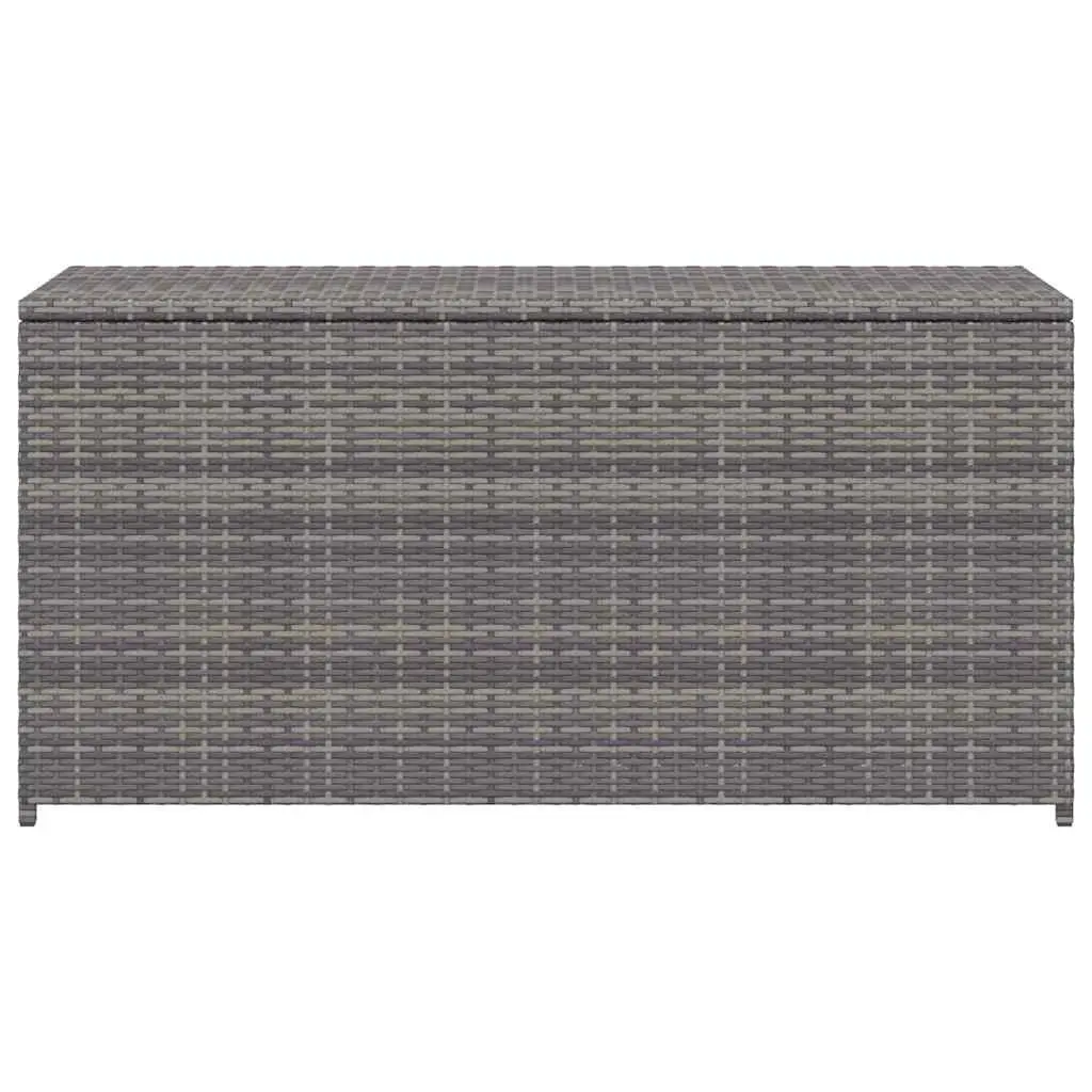 Garden Storage Box PE Rattan 120x50x60cm Grey Outdoor Furniture