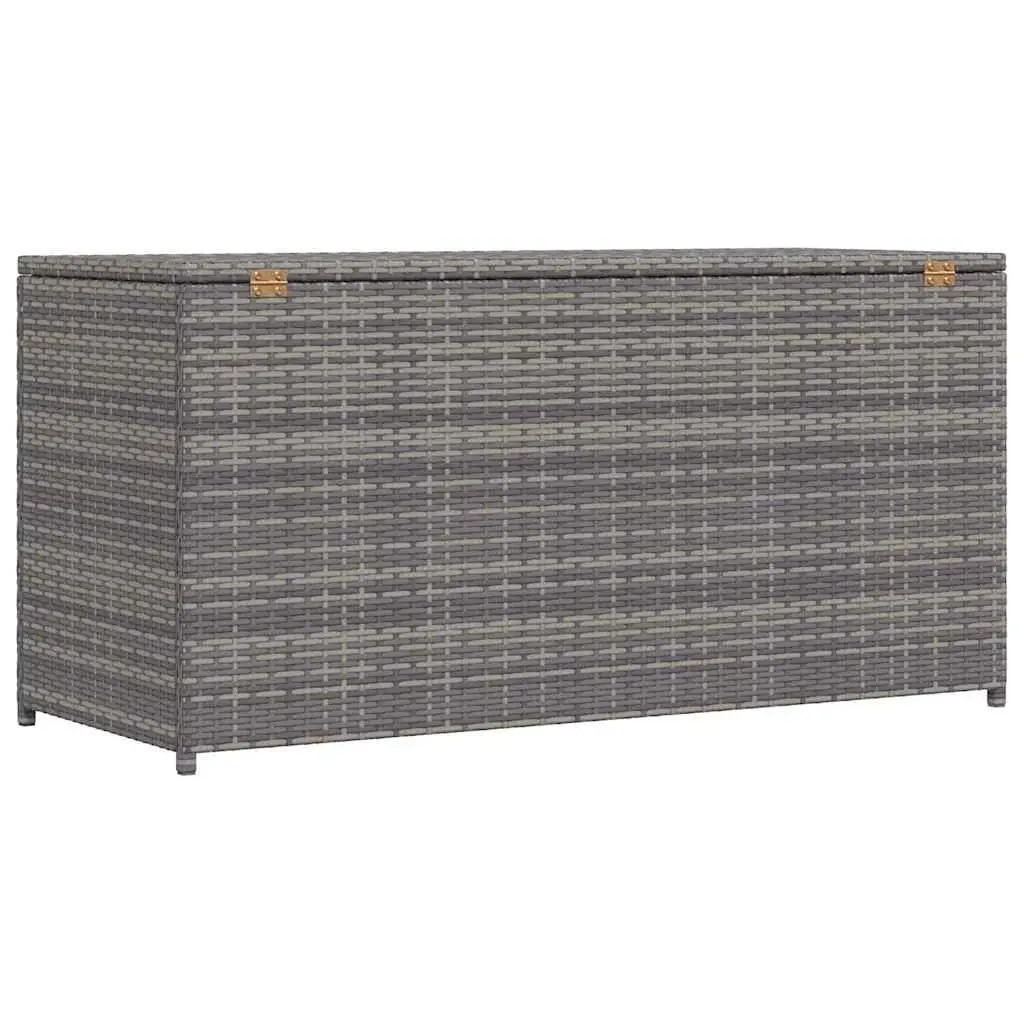 Garden Storage Box PE Rattan 120x50x60cm Grey Outdoor Furniture