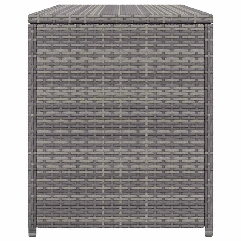 Garden Storage Box PE Rattan 120x50x60cm Grey Outdoor Furniture