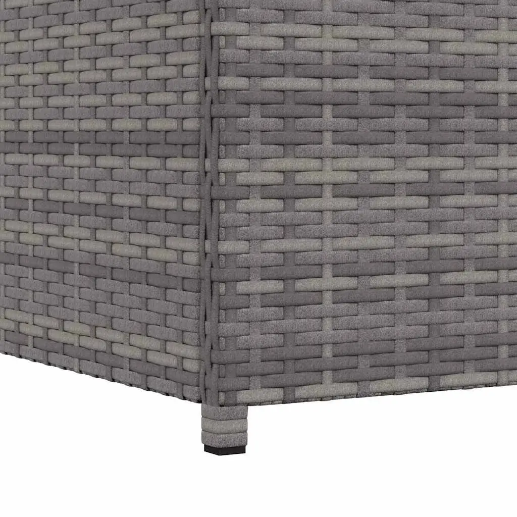 Garden Storage Box PE Rattan 120x50x60cm Grey Outdoor Furniture