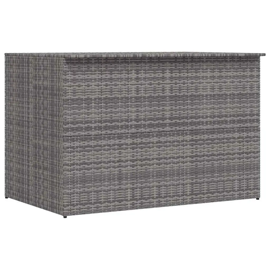 Grey Poly Rattan Outdoor Storage Chest