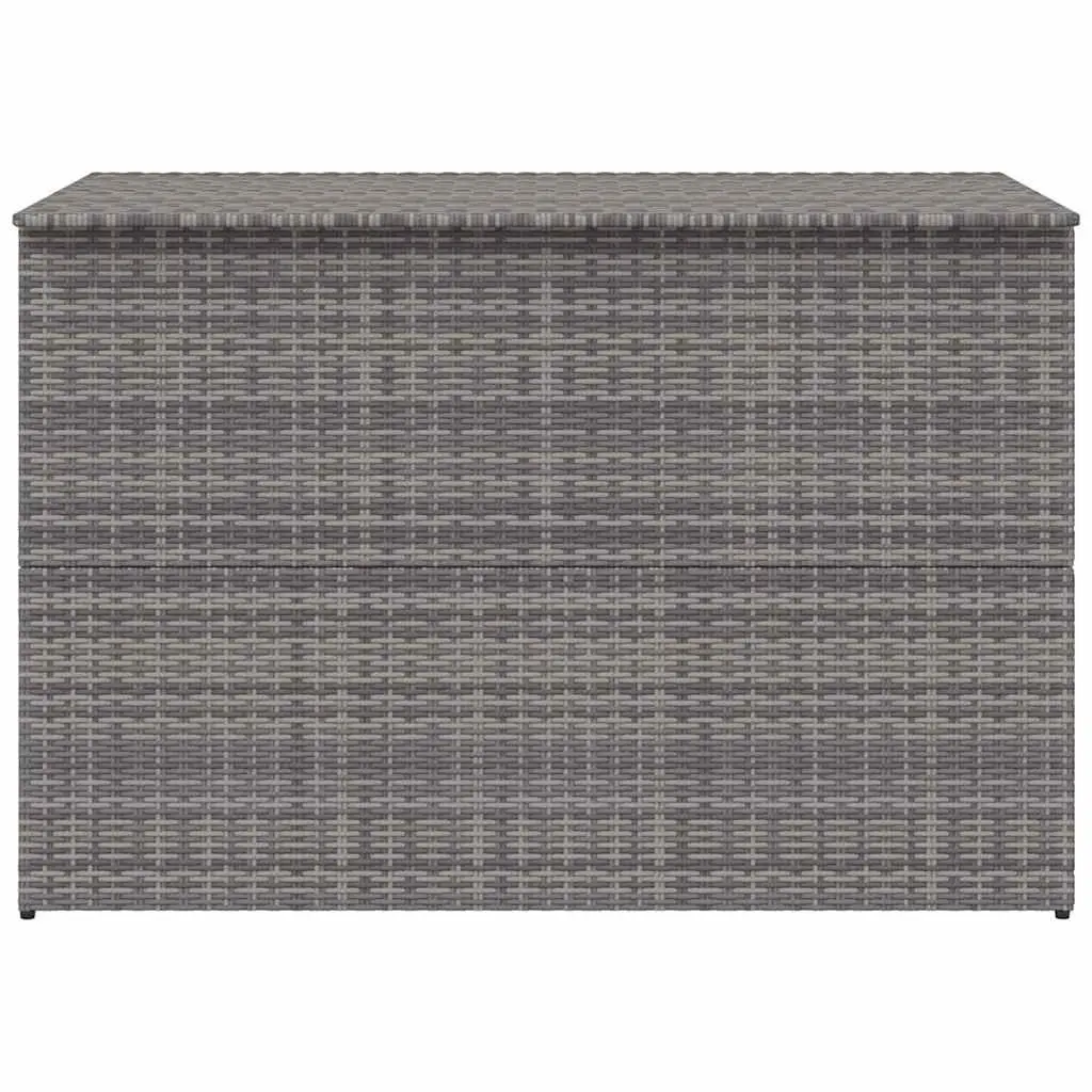 Grey Poly Rattan Outdoor Storage Chest
