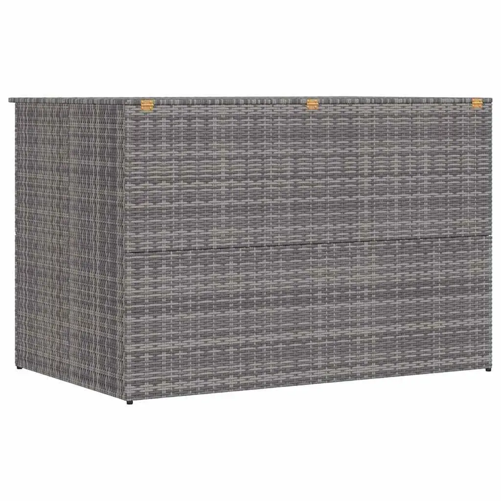 Grey Poly Rattan Outdoor Storage Chest