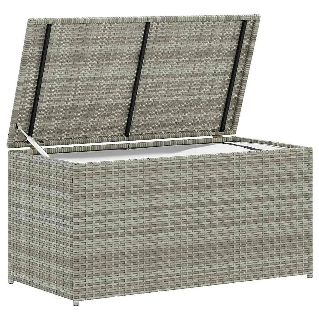 Garden Storage Box Poly Rattan 100x50x50cm Grey
