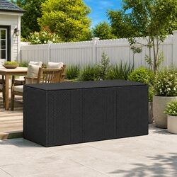Premium Garden Storage Box with Durable Poly Rattan Design