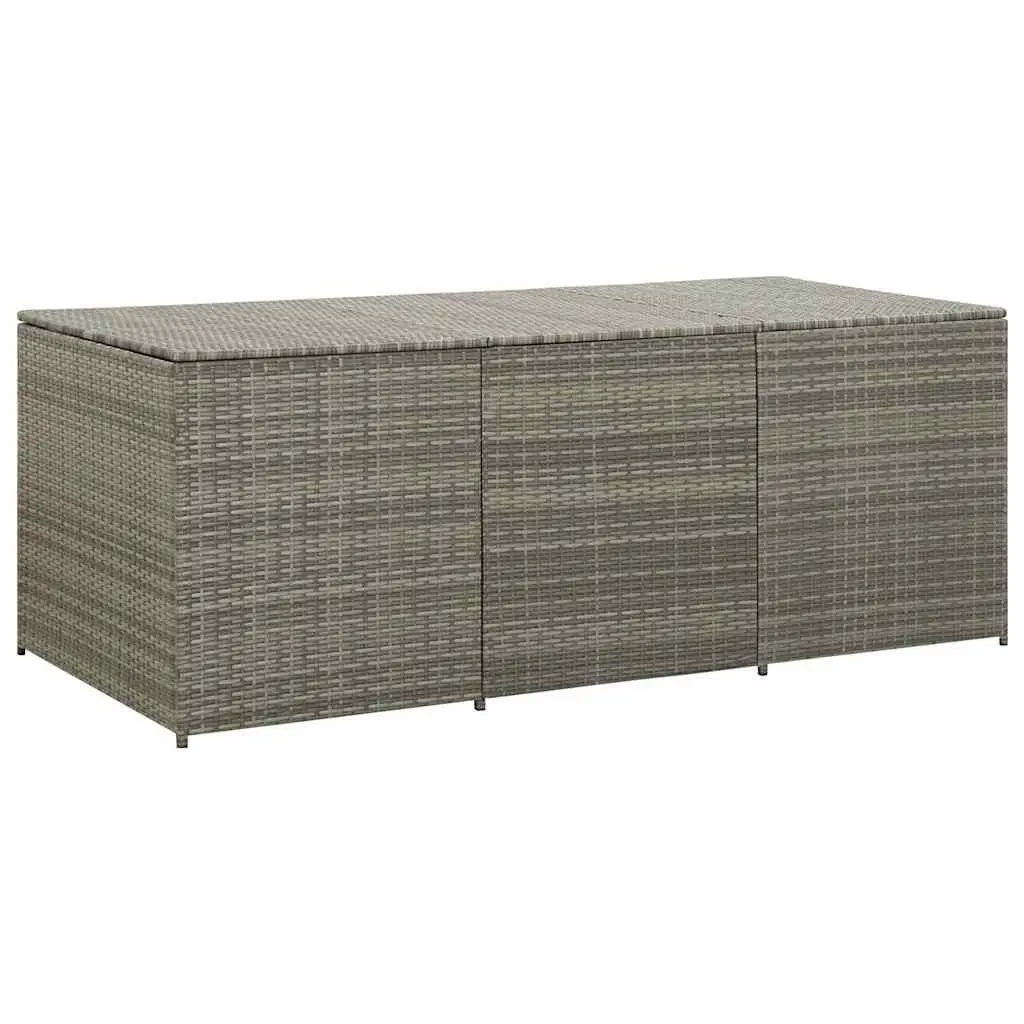 Poly Rattan Garden Storage Box 180x90x70cm Grey