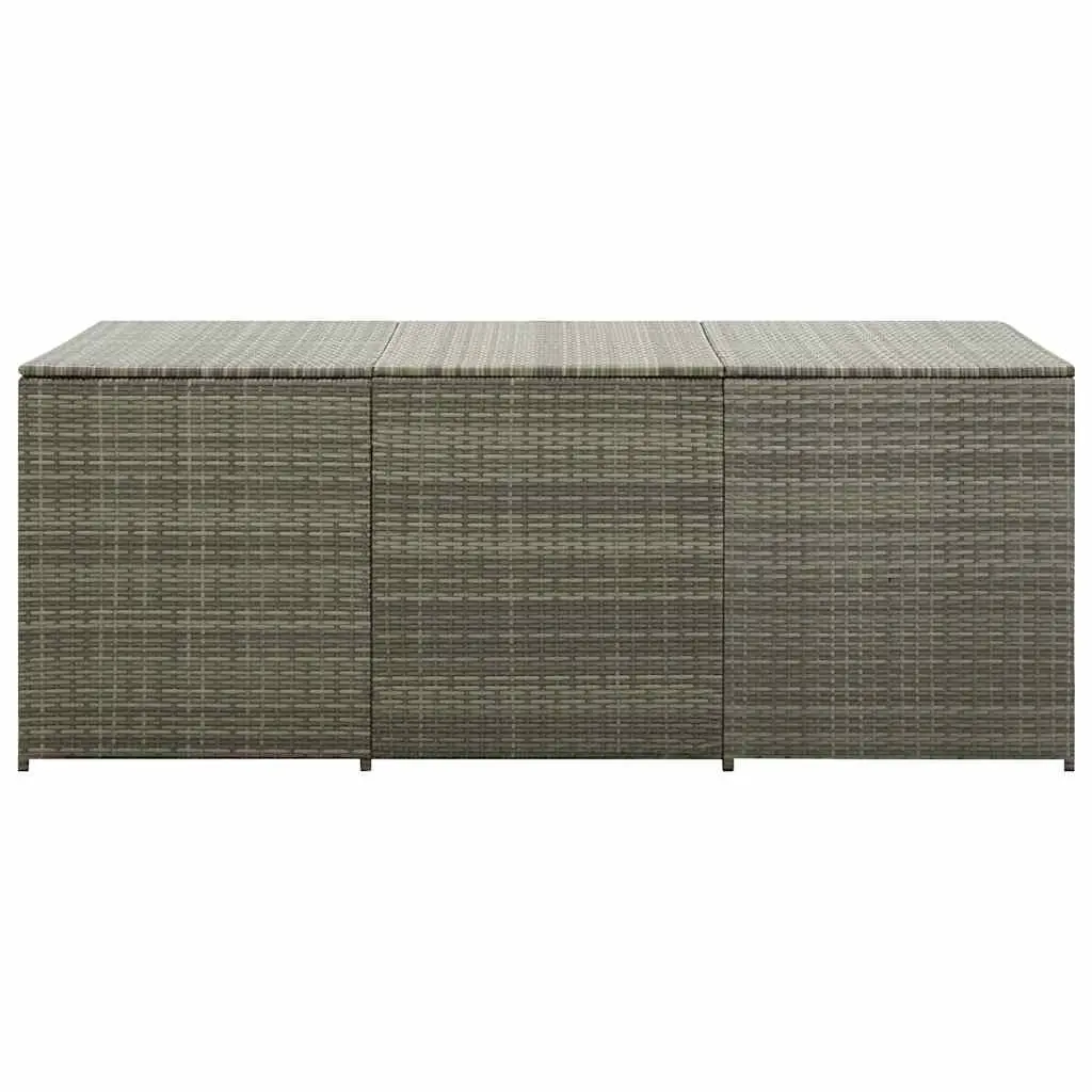 Poly Rattan Garden Storage Box 180x90x70cm Grey