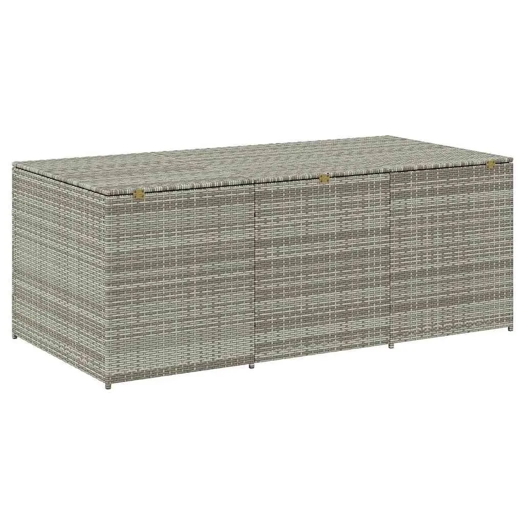 Poly Rattan Garden Storage Box 180x90x70cm Grey