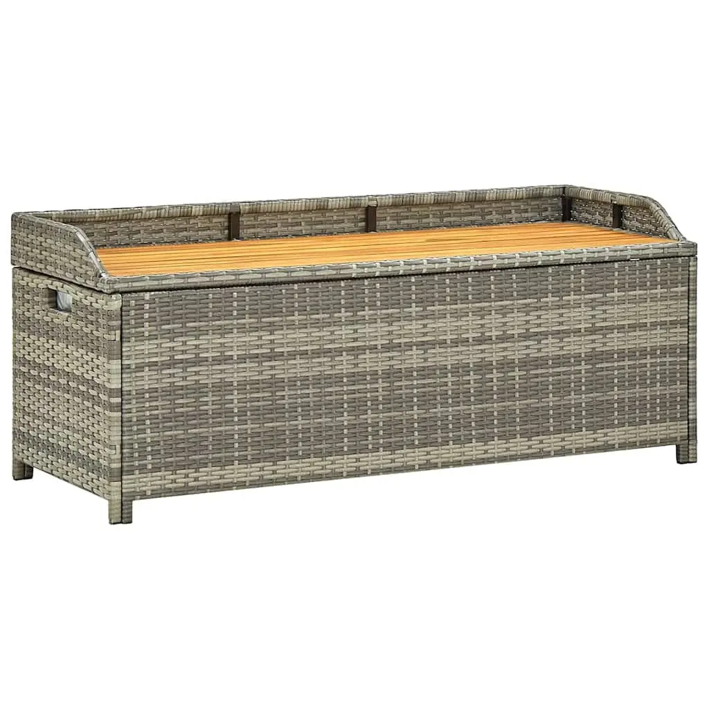 Weather Resistant Grey Outdoor Storage Bench 120cm