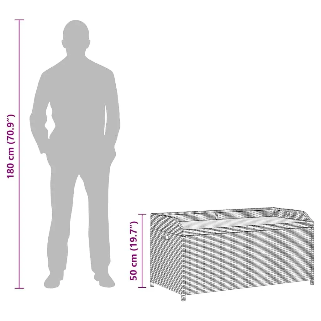 Weather Resistant Grey Outdoor Storage Bench 120cm