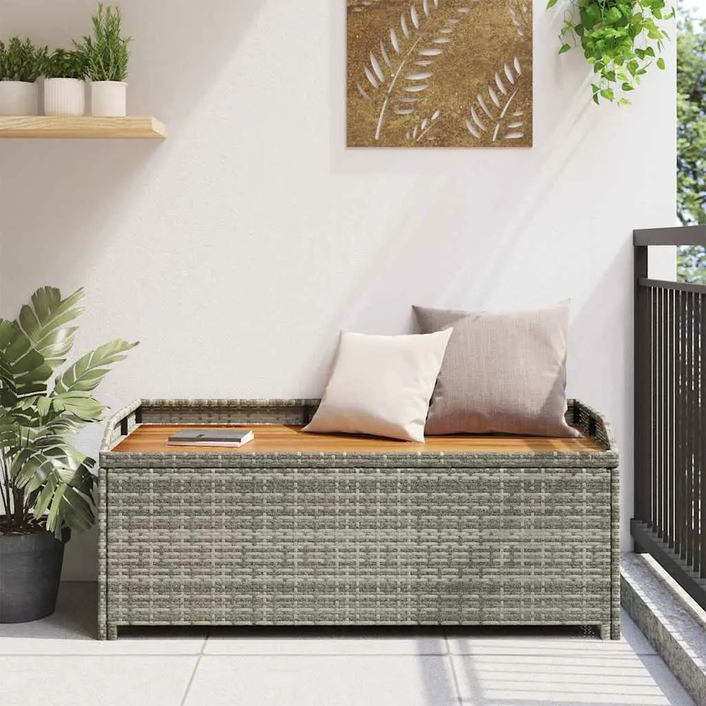 Weather Resistant Grey Outdoor Storage Bench 120cm