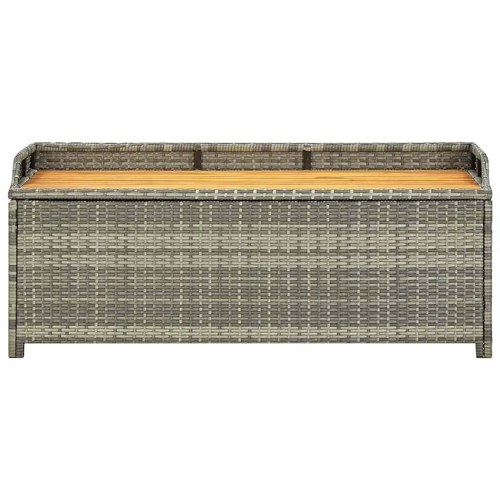 Weather Resistant Grey Outdoor Storage Bench 120cm
