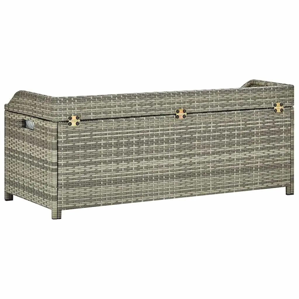 Weather Resistant Grey Outdoor Storage Bench 120cm