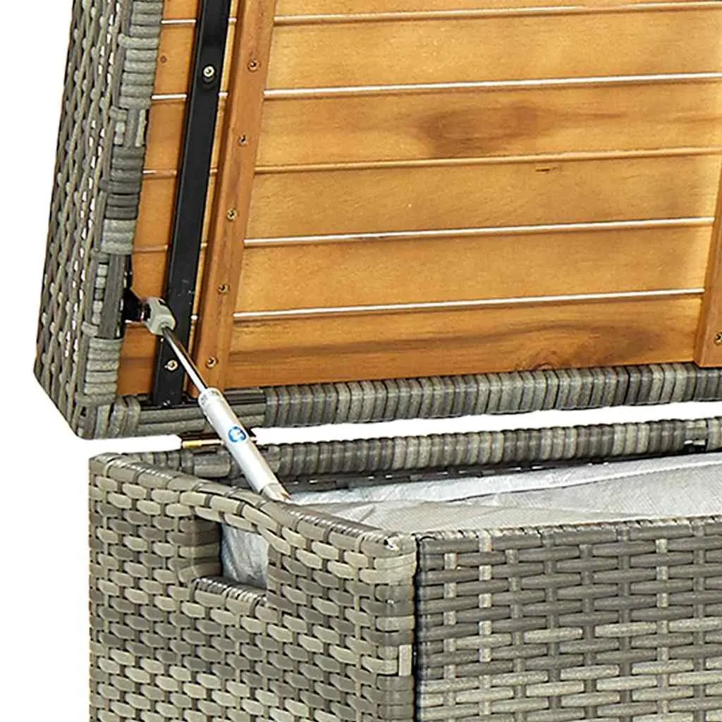 Weather Resistant Grey Outdoor Storage Bench 120cm