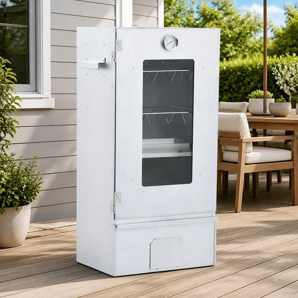 Outdoor BBQ Oven Smoker with Thermometer