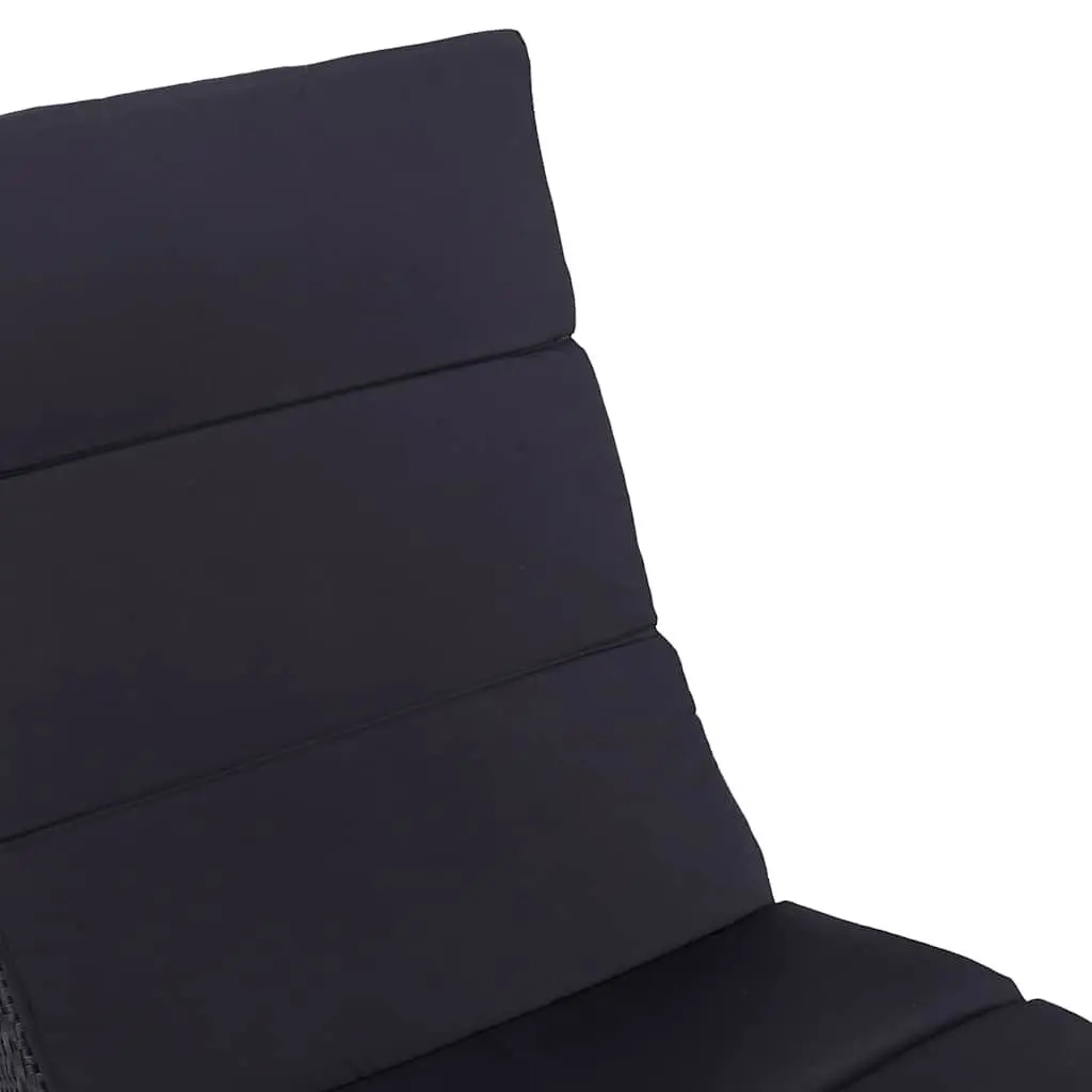 Poly Rattan Foldable Sun Lounger for Outdoors