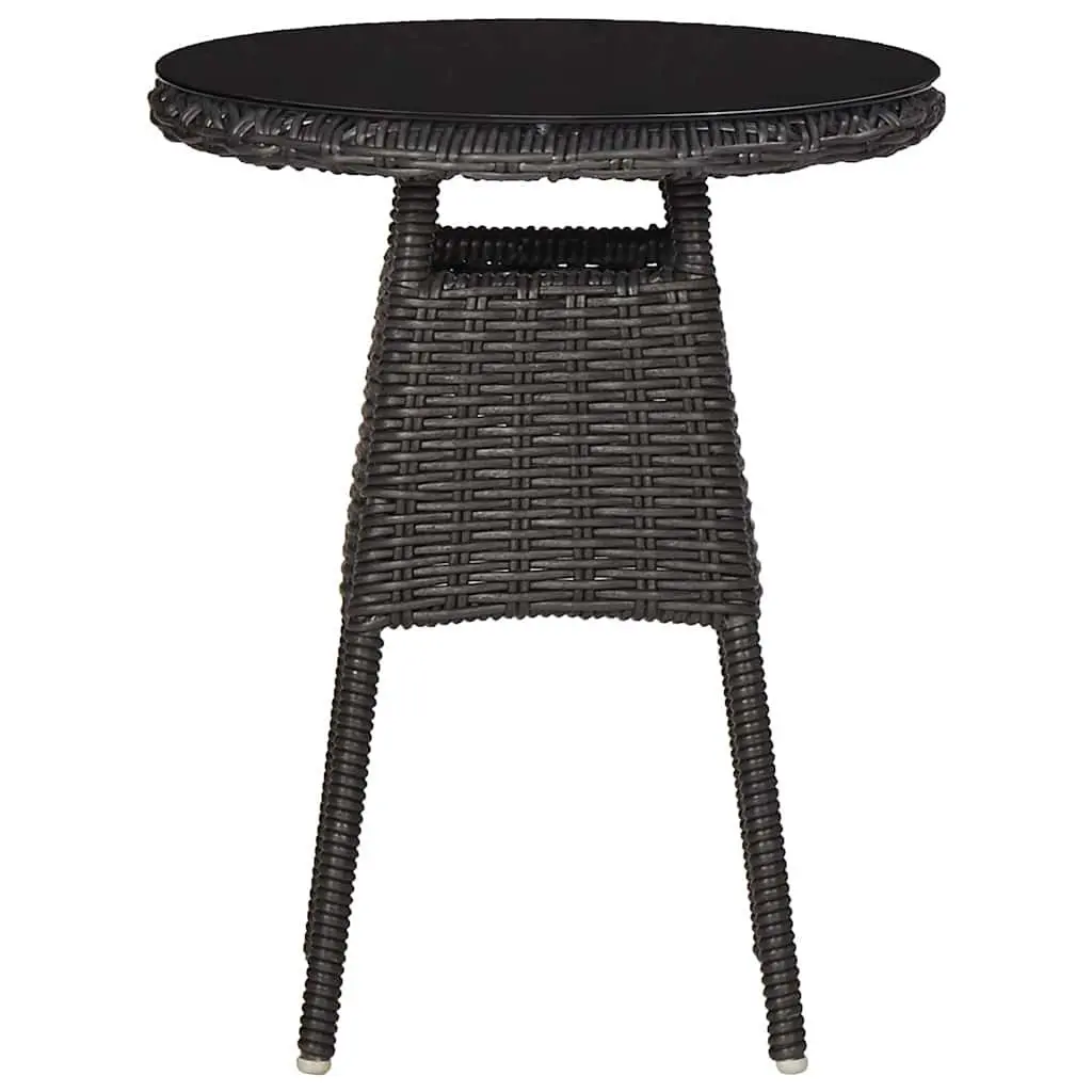 Outdoor Chairs Set Poly Rattan 2 Piece Garden Seating Black