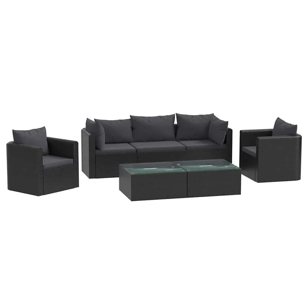 7-Piece Outdoor Garden Sectional Sofa Set with Cushions