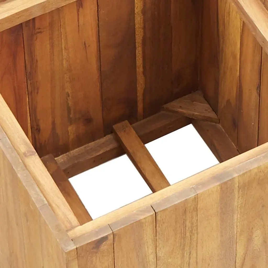 Solid Acacia Wood Raised Bed Planter Box 43.5x43.5x44 cm