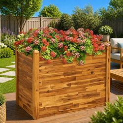 High-Quality Wooden Raised Garden Bed for Outdoor Use
