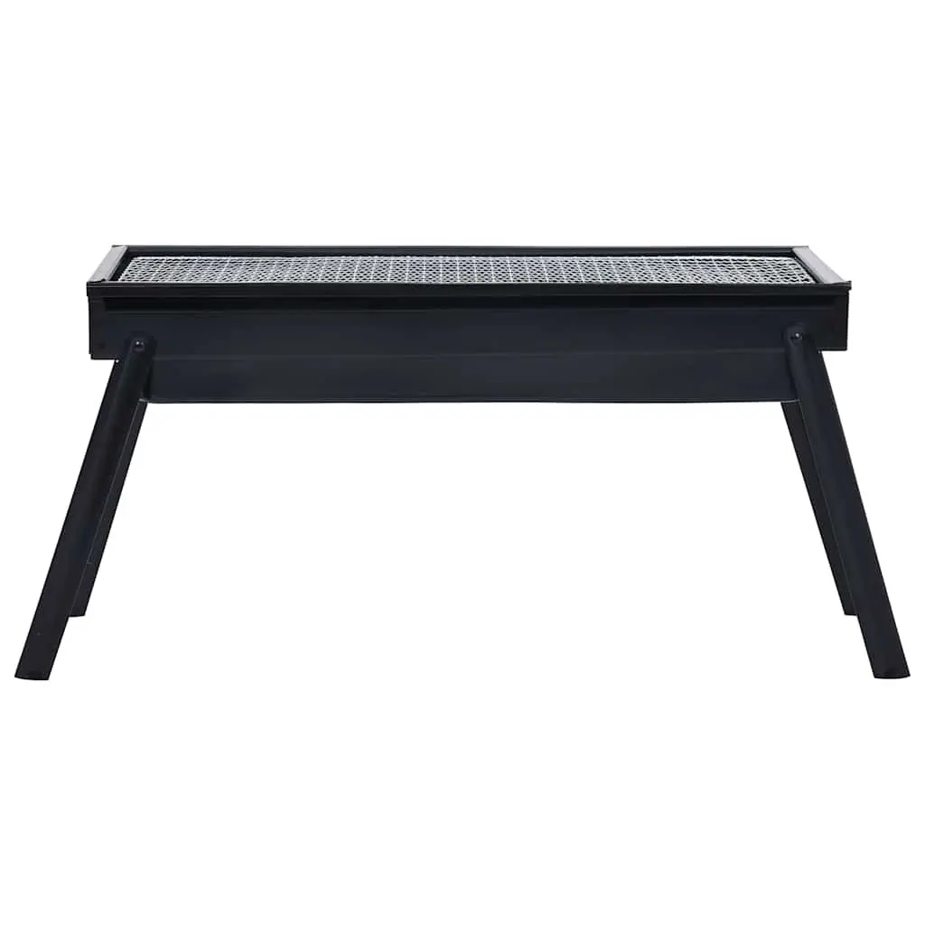 Portable Charcoal BBQ Grill Steel 60 x 22.5 x 33 cm Black
