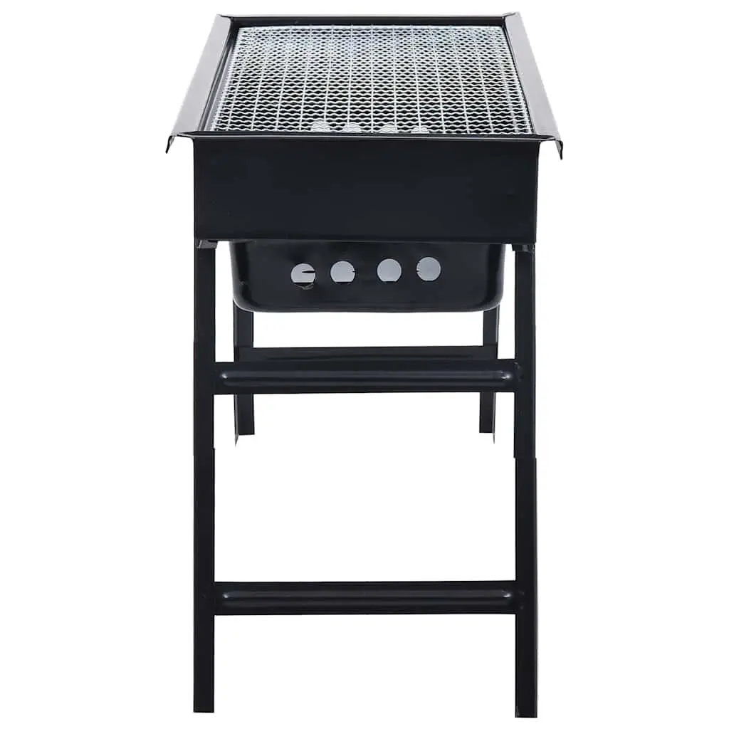 Portable Charcoal BBQ Grill Steel 60 x 22.5 x 33 cm Black