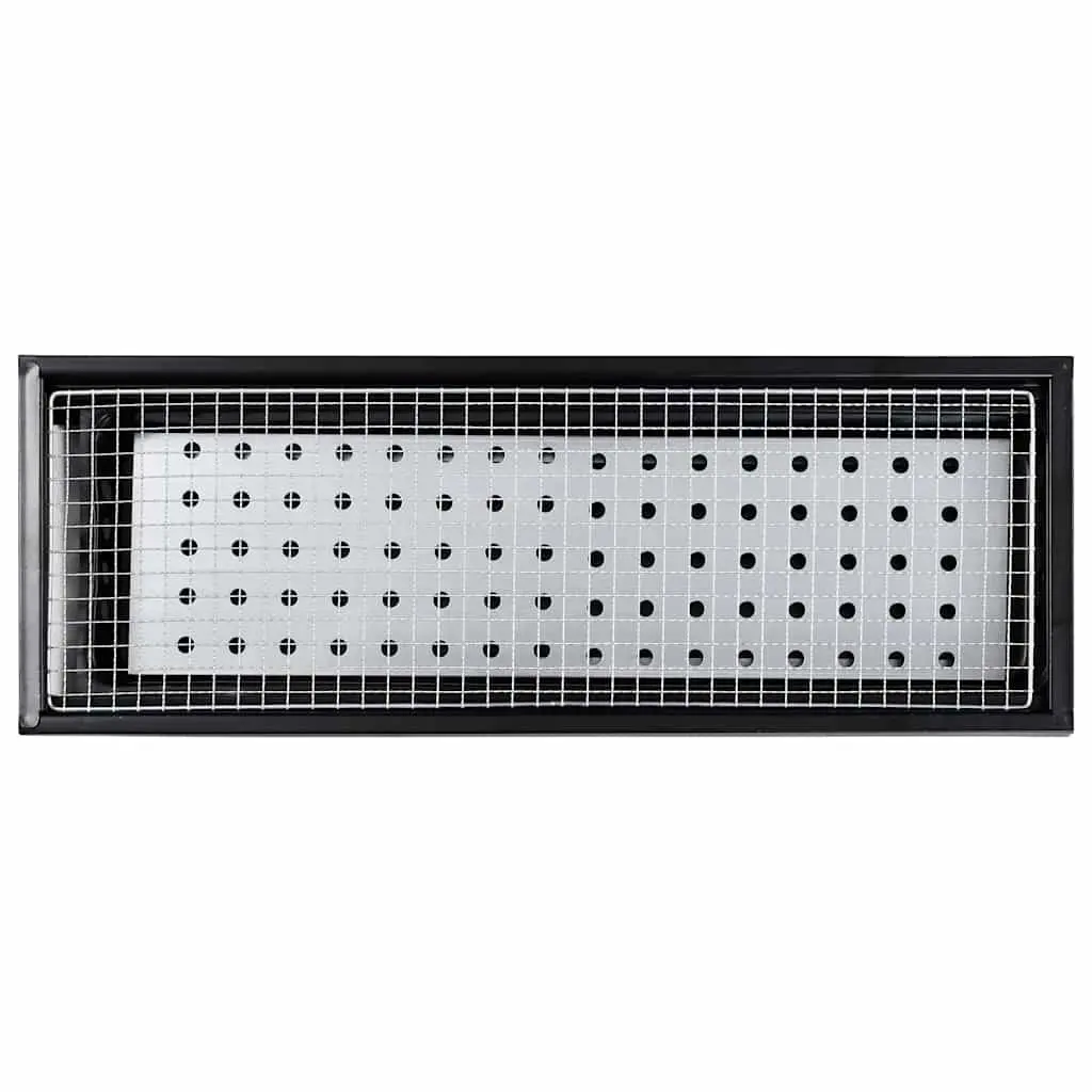 Portable Charcoal BBQ Grill Steel 60 x 22.5 x 33 cm Black