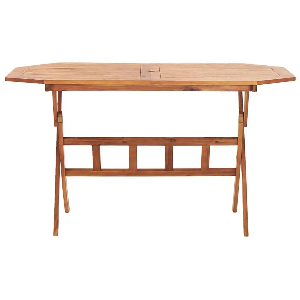 Folding Garden Table with Parasol Hole