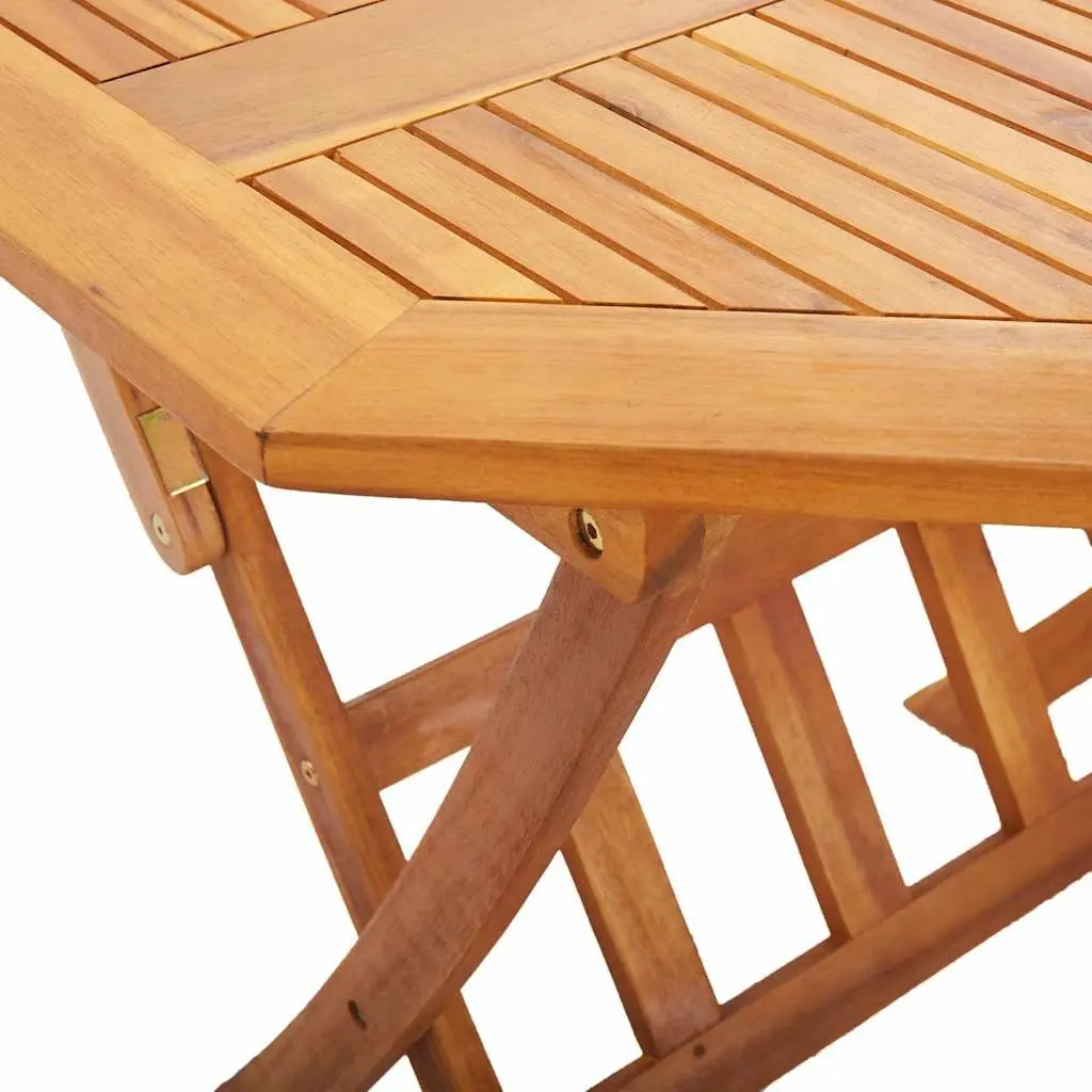 Folding Garden Table with Parasol Hole