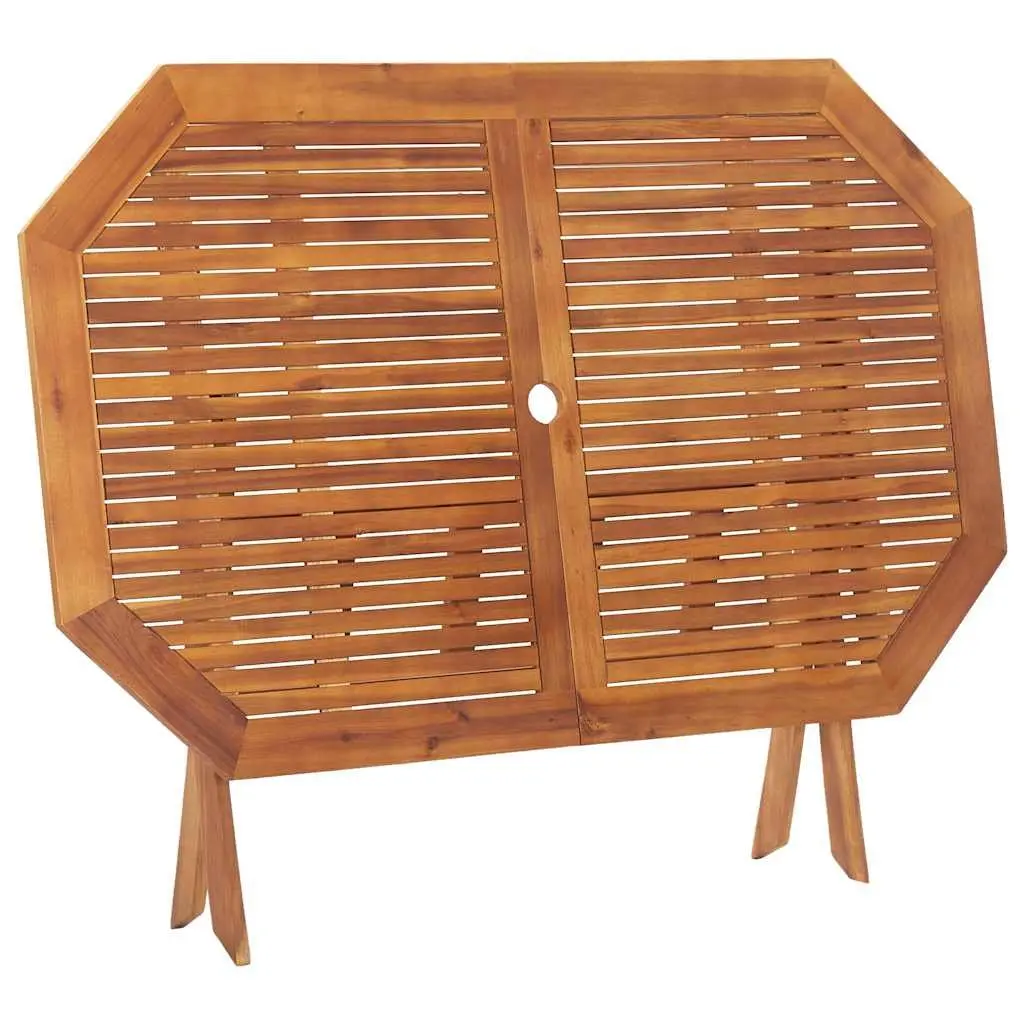 Folding Garden Table with Parasol Hole